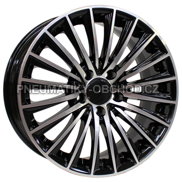 Alu kola Arceo DY987, 17x7.5 5x112 ET45, černá + leštění (zátěžová)