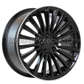 Alu kola Arceo DY988, 18x8 5x112 ET35, černá + leštěný límec (zátěžová)