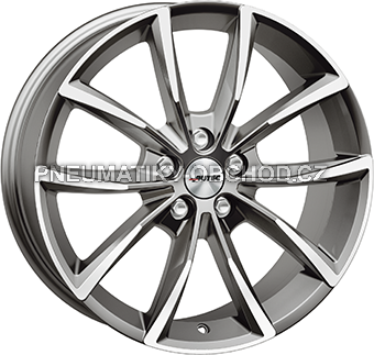 Alu kola AUTEC ASTANA, 20x9 5x114.3 ET30, titanová + leštění (zátěžová)