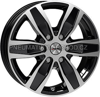 Alu kola AUTEC QUANTRO, 17x7 6x130 ET57, černá lesklá + leštění (zátěžová)
