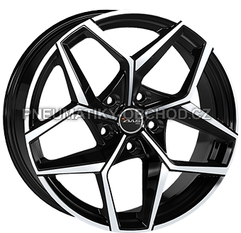 Alu kola AVUS VELGEN AC-523, 19x8 5x114.3 ET40, černá lesklá + leštění (zátěžová)