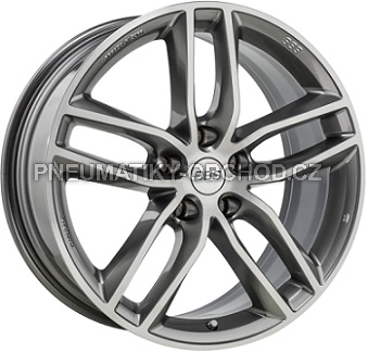 Alu kola BBS SX, 18x8 5x112 ET44, šedivá + leštění
