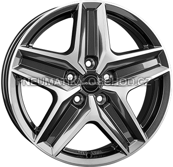 Alu kola BORBET CWZ, 17x6 5x112 ET30, tmavě šedivá + leštění (zátěžová)