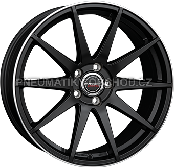 Alu kola BORBET GTX, 19x8 5x108 ET50, černá matná + leštěný límec