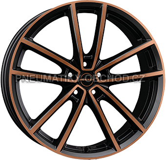 Alu kola BORBET W, 18x8 5x112 ET48, černá + měděná barva leštění