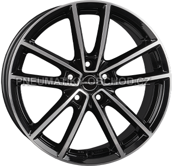 Alu kola BORBET W, 20x8 5x112 ET27, černá lesklá + leštění (zátěžová)