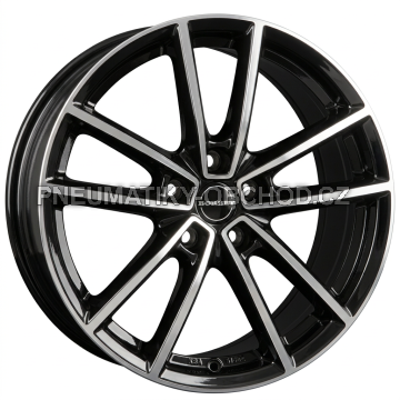 Alu kola BORBET W, 20x8 5x114.3 ET36, černá lesklá + leštění (zátěžová)