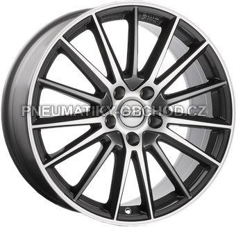 Alu kola CMS C23, 18x8 5x112 ET48, černá lesklá + leštění