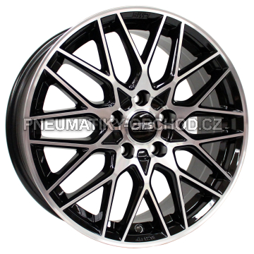 Alu kola CMS C25, 19x8 5x120 ET52, černá + leštění (zátěžová)