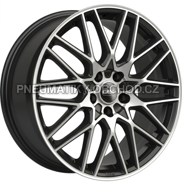 Alu kola CMS C25, 20x8.5 5x112 ET29, černá + leštění (zátěžová)