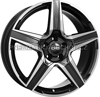 Alu kola CMS C34, 17x7 5x112 ET51, černá lesklá + leštění (zátěžová)