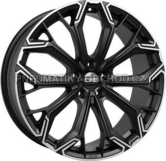 Alu kola CMS C37, 20x8.5 5x112 ET34, černá matná + leštění (zátěžová)