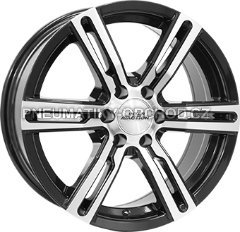 Alu kola INTER ACTION KARGIN 6, 16x6.5 6x120 ET50, černá lesklá + leštění (zátěžová)