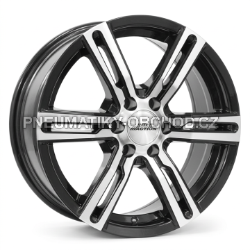 Alu kola INTER ACTION KARGIN 6, 17x7.5 6x139.7 ET25, černá lesklá + leštění (zátěžová)