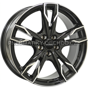 Alu kola IT WHEELS GINA, 19x7.5 5x114.3 ET49, černá lesklá + leštění (zátěžová)