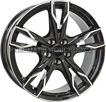 Alu kola IT WHEELS GINA, 19x8.5 5x112 ET25, černá lesklá + leštění (zátěžová)