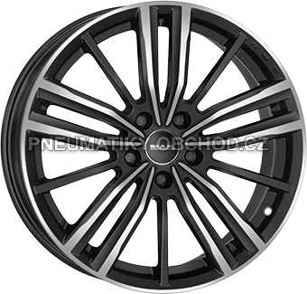 Alu kola MAK VIER, 18x8 5x112 ET50, černá lesklá + leštění (zátěžová)