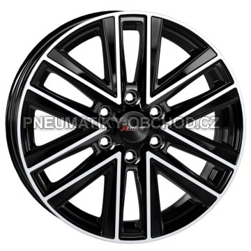 Alu kola Mille Miglia MMRX36, 17x6.5 6x120 ET50, černá + leštění (zátěžová)