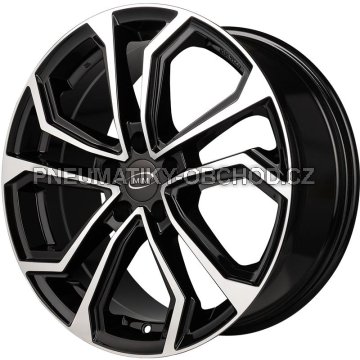 Alu kola MiM ESIS, 17x7.5 5x108 ET45, černá + leštění