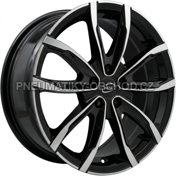 Alu kola MiM EVO001, 15x6 5x100 ET35, černá + leštění