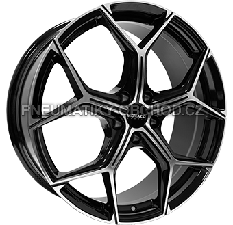 Alu kola MONACO WHEELS GP16, 18x8 5x114.3 ET40, černá lesklá + leštění