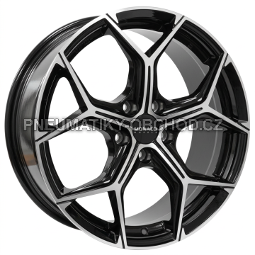 Alu kola MONACO WHEELS GP16, 19x8 5x114.3 ET45, černá lesklá + leštění