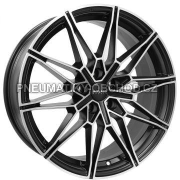 Alu kola MONACO WHEELS GP18, 19x8 5x112 ET45, černá matná + leštění (zátěžová)