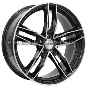 Alu kola MONACO WHEELS RR8M, 17x7.5 5x114.3 ET40, černá lesklá + leštění