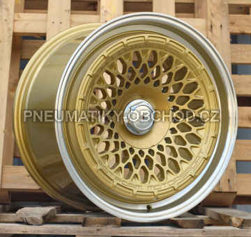 Alu kola Racing Line 1308B, 18x8.5 10x112 ET30, bronzová + leštěný límec