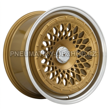 Alu kola Racing Line 1308B, 18x8.5 10x112 ET30, bronzová + leštěný límec