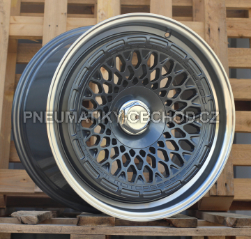 Alu kola Racing Line 1308B, 18x8.5 10x112 ET30, šedivá + leštěný límec