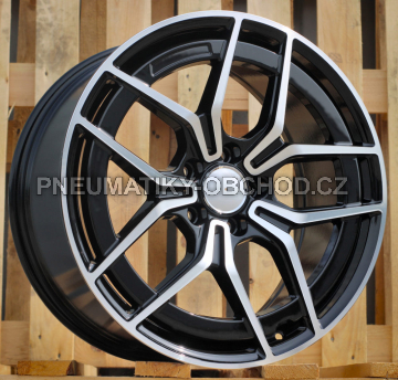 Alu kola Racing Line 3S1034, 19x8 5x112 ET43, černá + leštění (zátěžová)