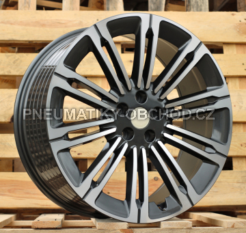 Alu kola Racing Line 3S1066, 24x9.5 5x120 ET40, šedivá + leštění (zátěžová)