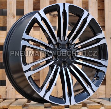 Alu kola Racing Line 3S1066, 24x9.5 5x120 ET45, černá + leštění (zátěžová)