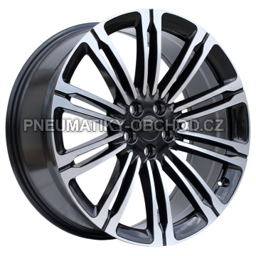 Alu kola Racing Line 3S1066, 24x9.5 5x120 ET45, černá + leštění (zátěžová)