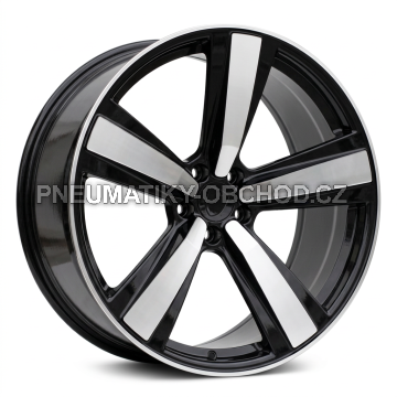 Alu kola Racing Line 3S1239, 21x9.5 5x112 ET26, černá + leštění (zátěžová)