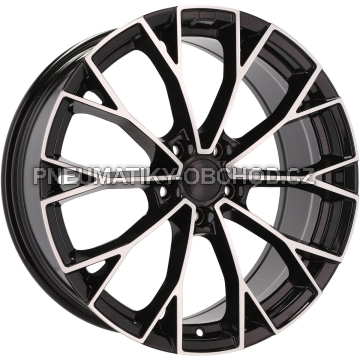 Alu kola Racing Line 3S1279, 17x7.5 5x112 ET51, černá + leštění