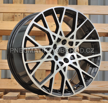 Alu kola Racing Line 3S1293, 19x8 5x112 ET49, černá + leštění