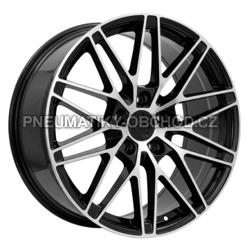 Alu kola Racing Line 3S1324, 20x10 5x130 ET49, černá + leštění (zátěžová)