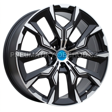 Alu kola Racing Line 3S1349, 21x9.5 5x112 ET43, černá matná + leštění (zátěžová)