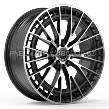 Alu kola Racing Line 3S1384, 20x9.5 5x112 ET35.5, černá + leštění (zátěžová)