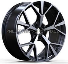 Alu kola Racing Line 3S1385, 20x8.5 5x112 ET38, černá + leštění