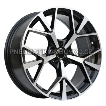 Alu kola Racing Line 3S1385, 20x8.5 5x112 ET38, černá + leštění