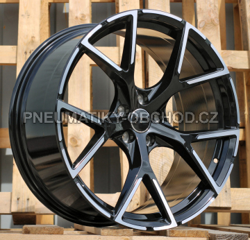 Alu kola Racing Line 3S5997, 17x7.5 5x112 ET42, černá + leštění