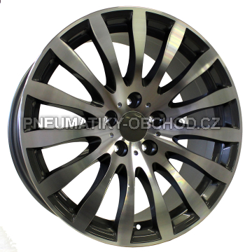 Alu kola Racing Line A0010, 19x8.5 5x120 ET24, šedivá + leštění