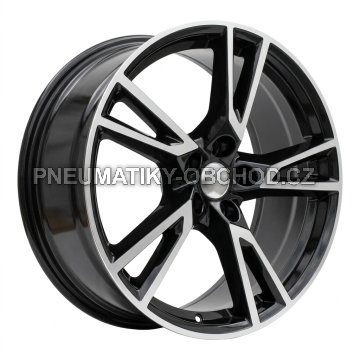 Alu kola Racing Line A043, 19x8 5x112 ET39, černá + leštění
