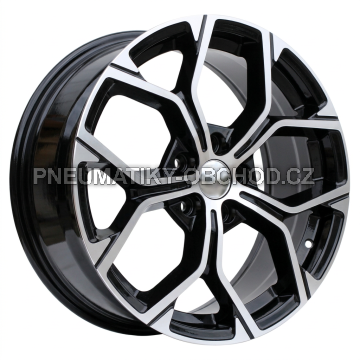Alu kola Racing Line A056, 18x7.5 5x112 ET51, černá + leštění