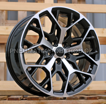 Alu kola Racing Line A1458, 21x9 5x127 ET50, černá + leštění