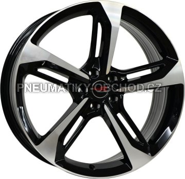Alu kola Racing Line A513, 16x6.5 5x100 ET40, černá + leštění