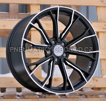 Alu kola Racing Line A5385, 19x8.5 5x112 ET25, černá matná (zátěžová)